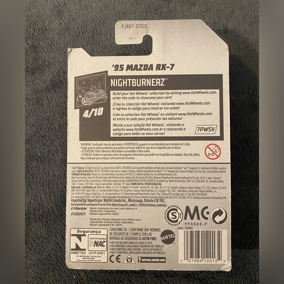 "🥦5/$25🥦" Hot Wheels '95 Mazda RX-7 - Picture 2 of 3